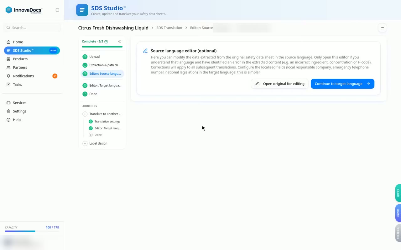 SDS Studio editor